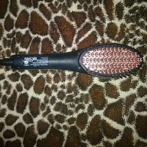 Simply straight hair brush straightener